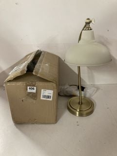 2 X ITEMS TO INCLUDE LAMPSHADE WITH GOLD STEM