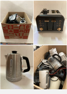 BOX OF ITEMS TO INCLUDE TEFAL AVANTI CLASSIC KETTLE