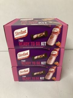 3 X SLIMFAST 7 DAY READY TO GO KIT (BBE MAY BE EXCEEDED)