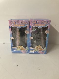 2 X HAIR DOLL FUN TIME FRIENDS TOY