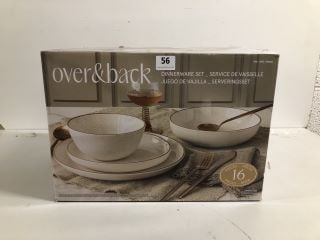 OVER & BACK DINNERWARE SET 16 PIECE