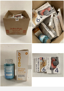 BOX OF ITEMS TO INCLUDE HEEL CUPS SOFT GEL HEEL PADS