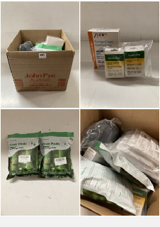 BOX OF ITEMS TO INCLUDE MAGUJA FOOT PADS