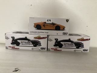 3 X ITEMS TO INCLUDE LAMBORGHINI AVENTADOR COUPE TOY CAR