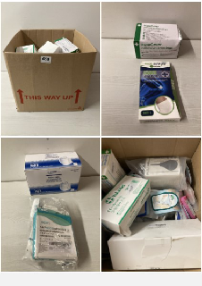 BOX OF ITEMS TO INCLUDE HYPACOVER ADHESIVE DRESSINGS