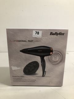 BABYLISS POWER PRO 2000 HAIRDRYER