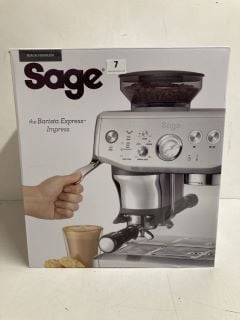 SAGE 'THE BARISTA EXPRESS IMPRESS' COFFEE MACHINE WITH ADJUSTABLE MILK FROTHER - RRP £599