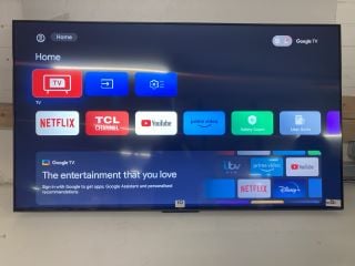 TCL 55" TV MODEL 55C805K RRP £649 (NO REMOTE, NO STAND, WITH BOX)