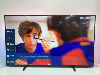 PHILIPS 65" AMBILIGHT TV MODEL: 65PUS8079/12 RRP: £553 (NO REMOTE, WITH STAND, WITH BOX) (CASE DAMAGE)