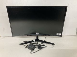 SAMSUNG 27" MONITOR MODEL: S27C366EAU RRP: £146 (WITH POWER SUPPLY, WITH STAND, WITH BOX) (SMASHED SCREEN, CASE DAMAGE)