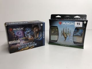 2 X MAGIC THE GATHERING BOX SETS 1 X MURDERS AT KARLOV MANOR AND 1 X BLOOM BURROW