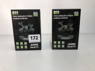 2 X TRUE WIRELESS STEREO GAMING EARBUDS MODEL: G11