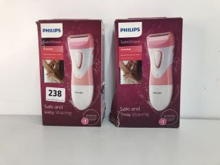 2 X PHILIPS SATIN SHAVE EPILATORS