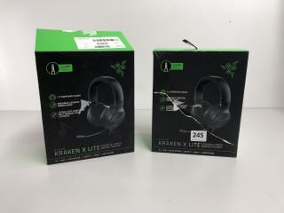 2 X RAZER KRAKEN X LITE GAMING HEADSETS