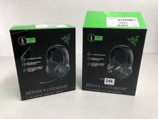 2 X RAZER KRAKEN X LITE GAMING HEADSETS