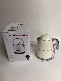 A SMEG KETTLE AND A KITCHENAID KETTLE