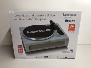 LENCO LS-440BUBG TURNTABLE WITH 4 SPEAKERS BUILT-IN AND BLUTOOTH RECEPTION RRP:£219