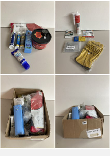 A BOX OF ASSORTED MEDICAL, PHARMACEUTICAL AND BEAUTY PRODUCTS