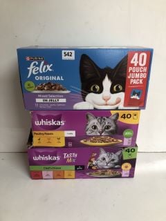 CAT FOOD TO INCLUDE WISKAS AND FELIX BBE 10/26