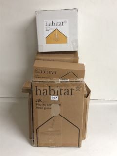 QTY OF HABITAT ITEMS INC CERAMIC BUD VASES