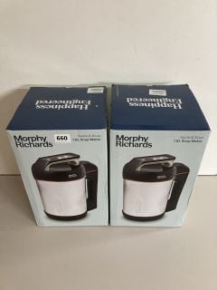 2 X MORPHY RICHARDS 1.6L SOUP MAKERS