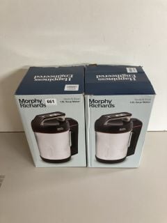 2 X MORPHY RICHARDS 1.6L SOUP MAKERS