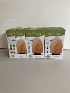 3 X HIMALAYAN SALT LAMPS