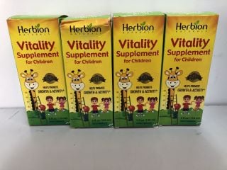 4 X HERBION VITALITY SUPPLEMENTS FOR CHILDREN