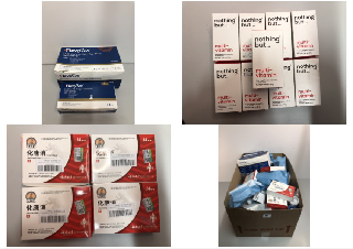 A BOX OF VARIOUS MEDICAL SUPPLIES TO INCLUDE COVID TESTING KITS