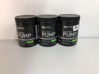 3 X TUBS OF PLATINUM PUMP PRE WORKOUT FORMULA