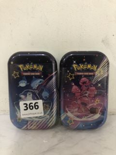 2 X POKEMON TRADING CARD TINS SCARLET & VIOLET PALDEAN FATES