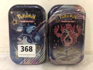 2 X POKEMON TRADING CARD TINS SCARLET & VIOLET PALDEAN FATES