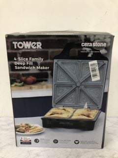 TOWER 4-SLICE FAMILY DEEP FILL SANDWICH MAKER