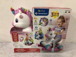 BABY CLEMENTONI INTERACTIVE UNICORN RIDE ON