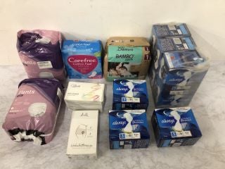 QTY OF WOMENS SANITARY PRODUCTS