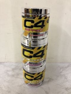 3 X CELLUCOR C4 ORIGINAL EXPLOSIVE PRE-WORKOUT INC RASPBERRY LEMONADE 30 SERVINGS