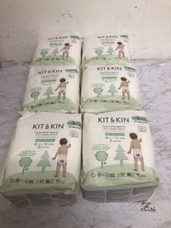 6 X KIT & KIN HYPOALLERGENIC ECO NAPPY PANTS