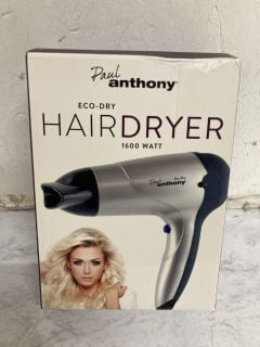 PAUL ANTHONY ECO-DRY HAIRDRYER