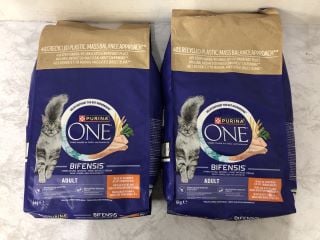 2 X PURINA ONE BIFENSIS ADULT RICH IN CHICKEN 6KG RRP £72.18