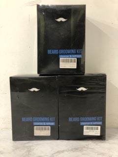 3 X BEARD GROOMING KITS