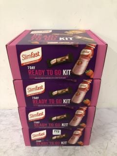 4 X SLIMFAST 7 DAY READY TO GO KIT BB 11/2024 RRP £127.12