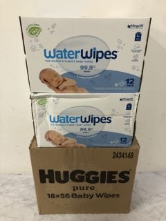 QTY OF ITEMS INC HUGGIES PURE BABY WIPES