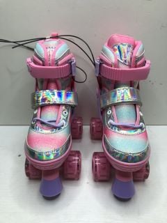 GIRLS PINK QUAD SKATES SIZE- 13-2