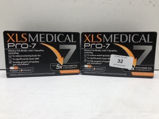 2 X BOXES OF XLS MEDICAL PRO 7 DIETARY FAT BINDERS