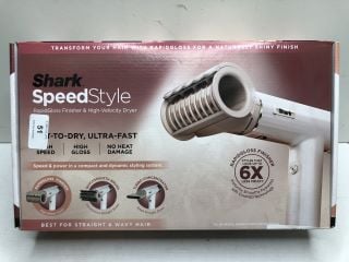 SHARK SPEED STYLE RADID GLOSS, FINISHER & HIGH - VELOCITY DRYER RRP: £169