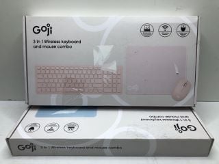 2 X GOJI 3 IN 1 WIRELESS KEYBOARD AND MOUSE COMBO