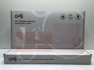 2 X GOJI 3 IN 1 WIRELESS KEYBOARD AND MOUSE COMBO