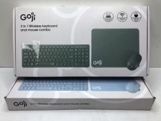 2 X GOJI 3 IN 1 WIRELESS KEYBOARD AND MOUSE COMBO