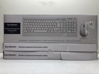 3 X SANDSTROM WIRELESS KEYBOARD AND MOUSE COMBO