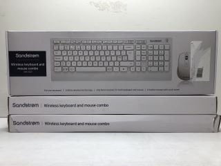 3 X SANDSTROM WIRELESS KEYBOARD AND MOUSE COMBO